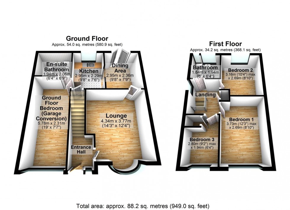 Floorplan for Spey Close, Wellingborough