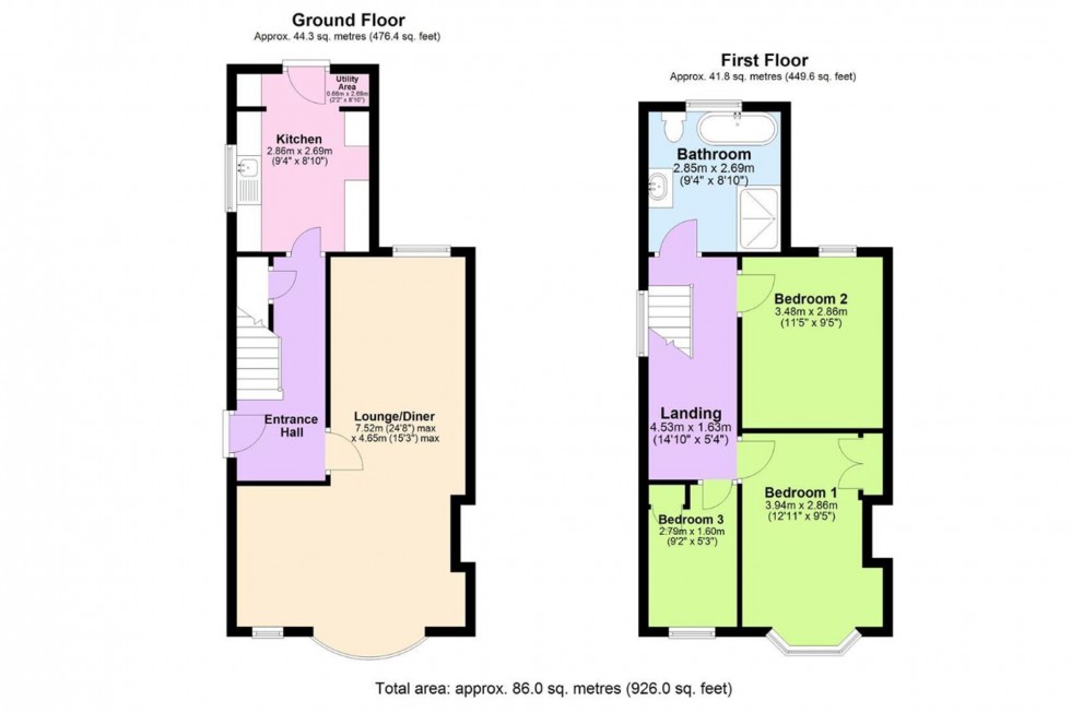 Floorplan for Wellingborough Road, Little Harrowden, NN9