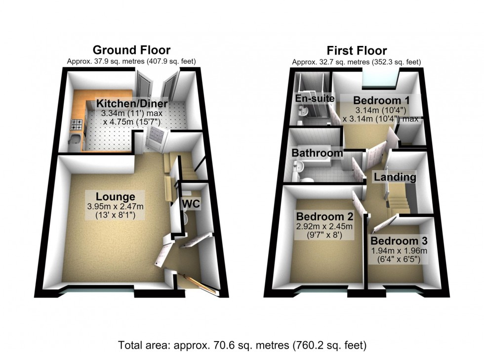 Floorplan for Spindleberry Avenue, Wellingborough, NN8