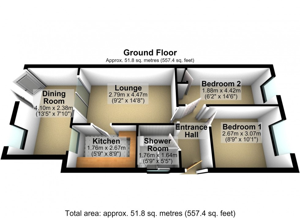 Floorplan for Saxon Rise, Irchester, NN29