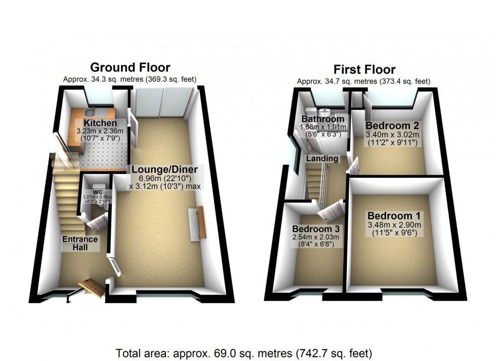 Floorplan for Arkwright Road, Irchester, NN29