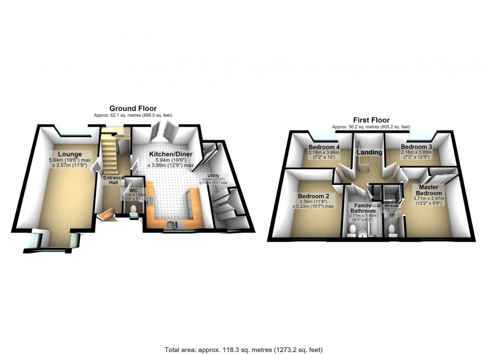 Floorplan for Grange Road, Wellingborough, NN9