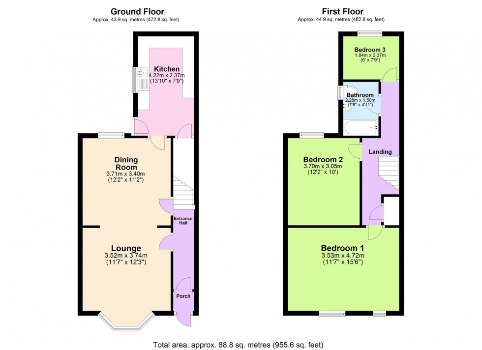 Floorplan for Great Park Street, Wellingborough, NN8