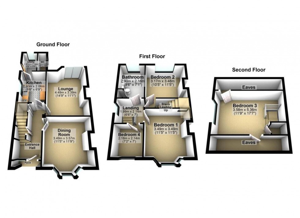 Floorplan for Eastfield Road, Wellingborough, NN8