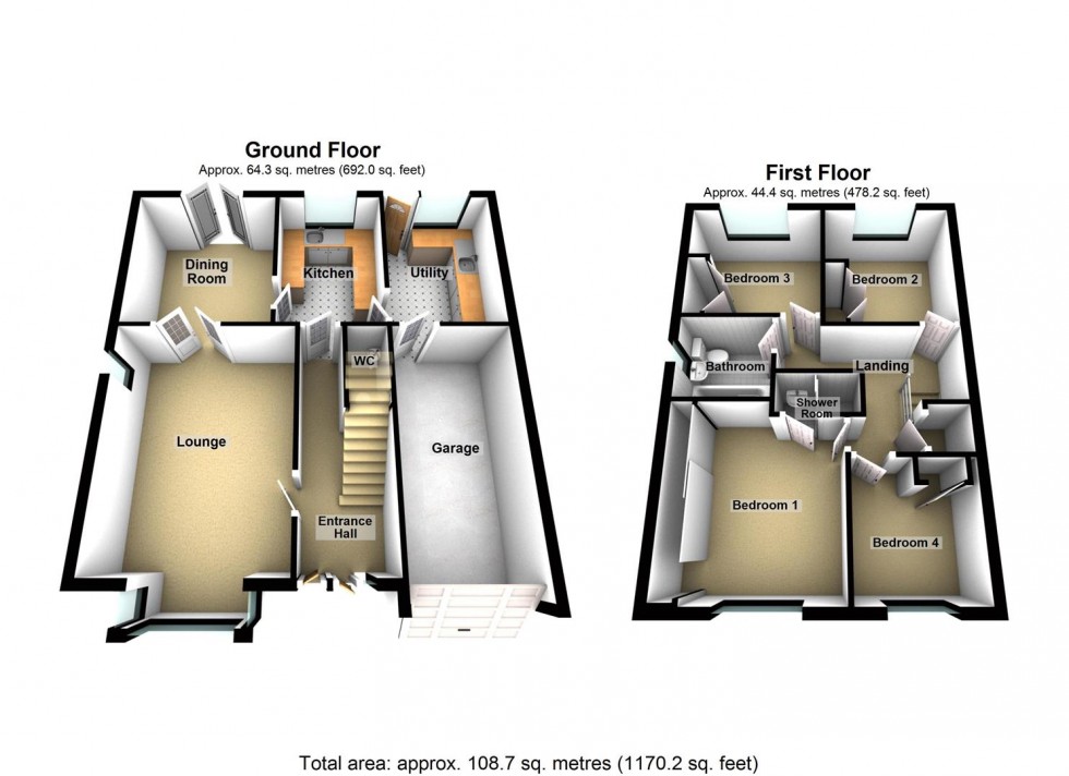 Floorplan for Malham Court, Wellingborough