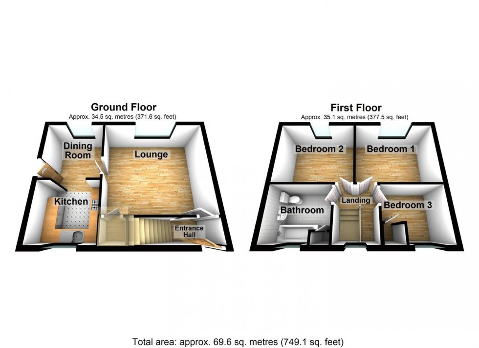 Floorplan for Senwick Drive, Wellingborough