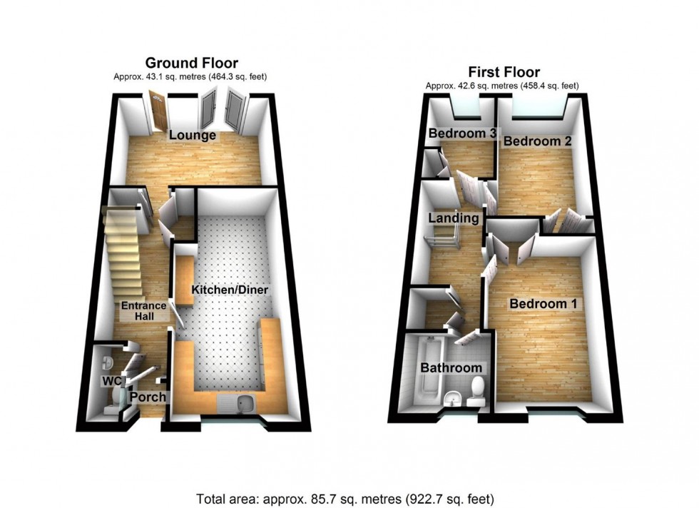 Floorplan for Brooke Close, Wellingborough