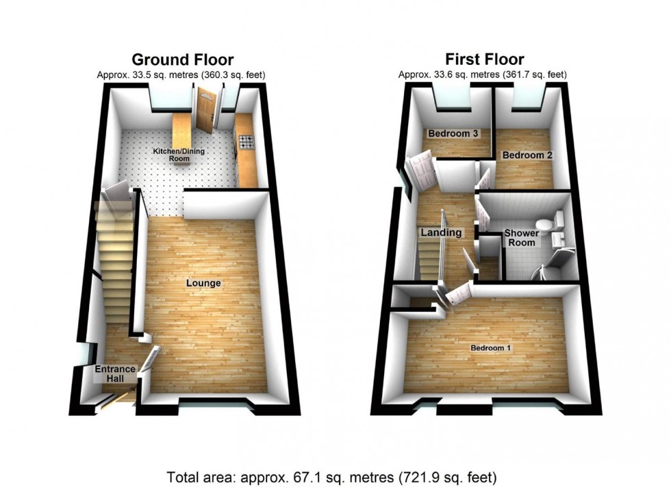 Floorplan for Ullswater Close, Wellingborough