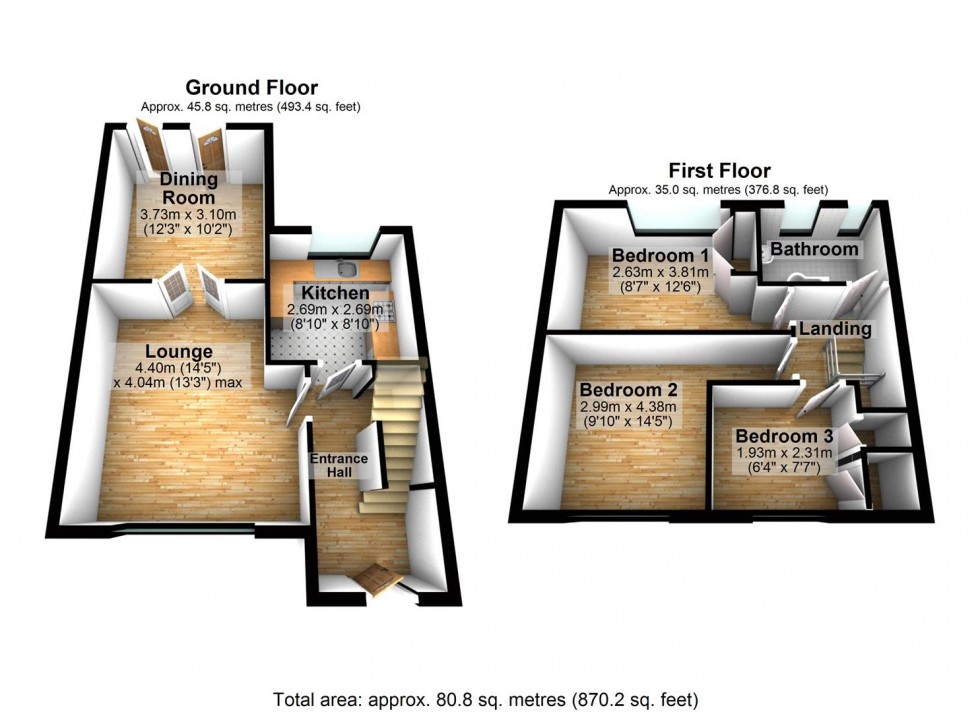 Floorplan for Burns Road, Wellingborough