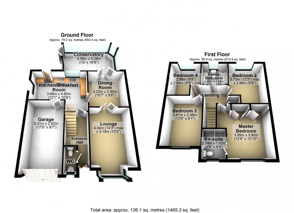 Floorplan for Moreton Avenue, Wellingborough