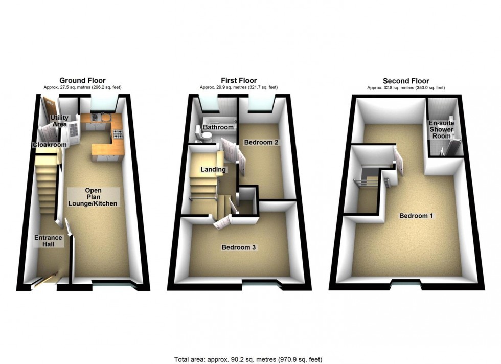 Floorplan for The Crescent, Wellingborough