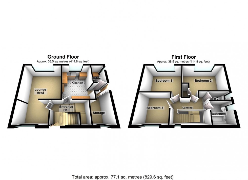 Floorplan for Sussex Road, Kettering