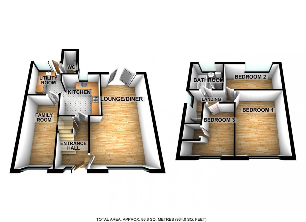 Floorplan for Pearmain Avenue, Wellingborough