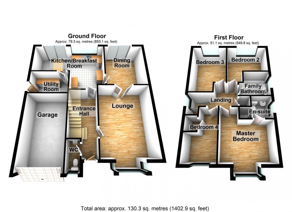 Floorplan for Chatsworth Drive, Wellingborough