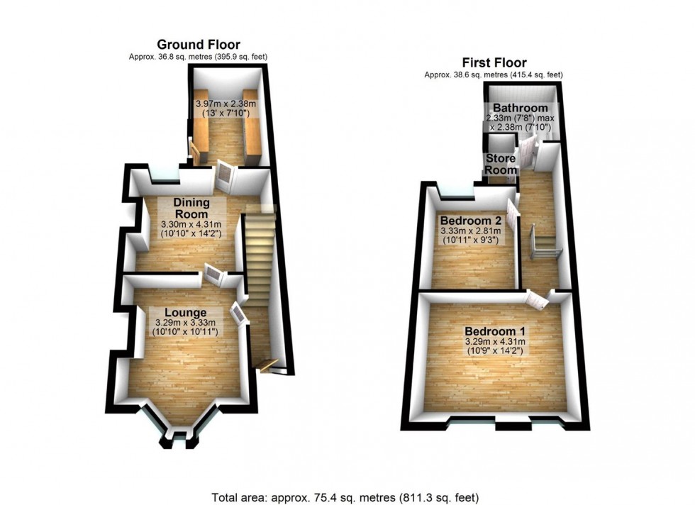 Floorplan for Lister Road, Wellingborough