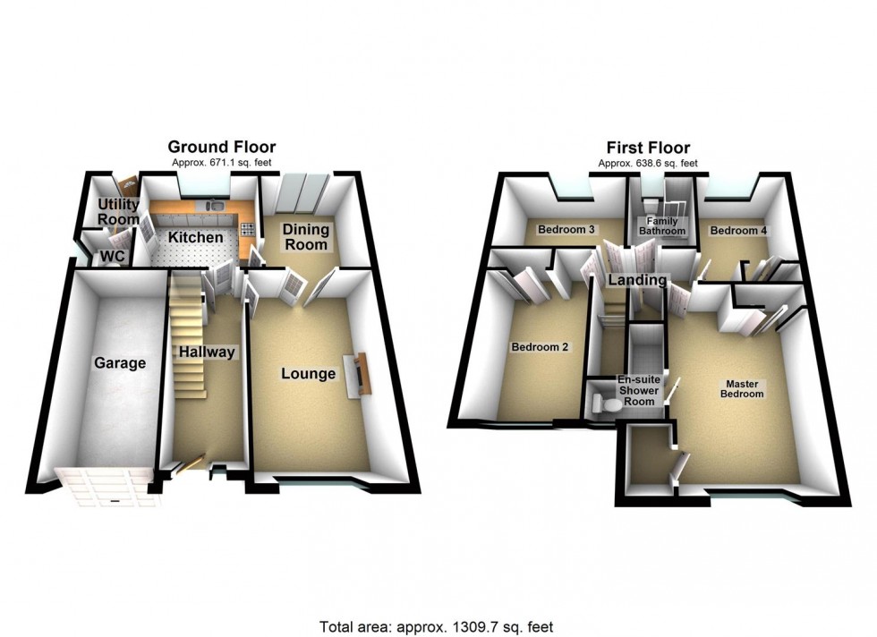 Floorplan for Constable Drive, Wellingborough