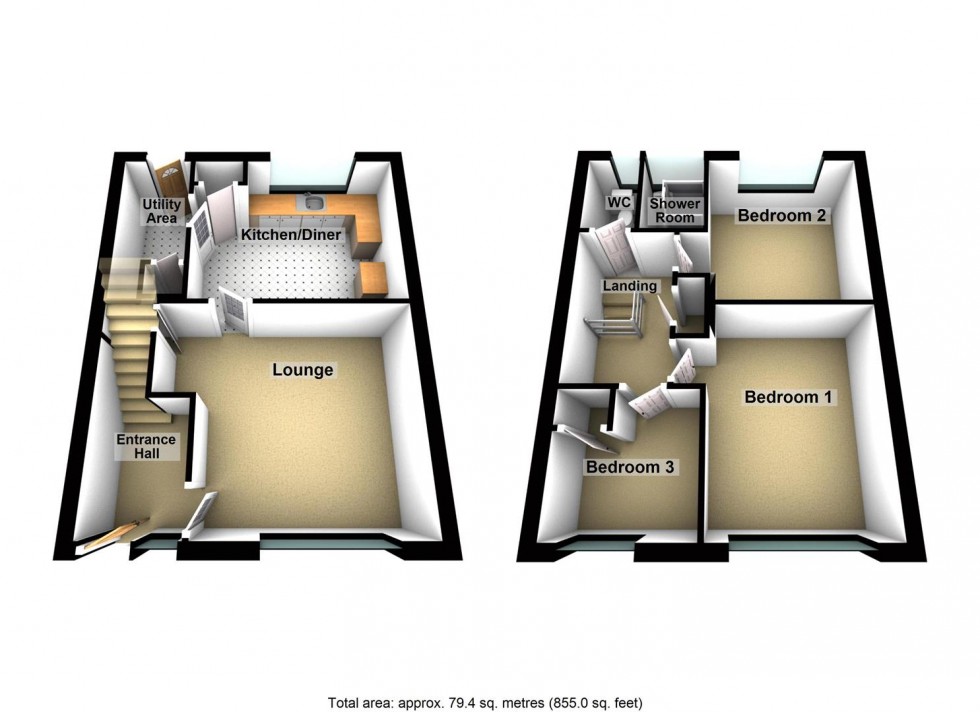 Floorplan for Burns Road, Wellingborough