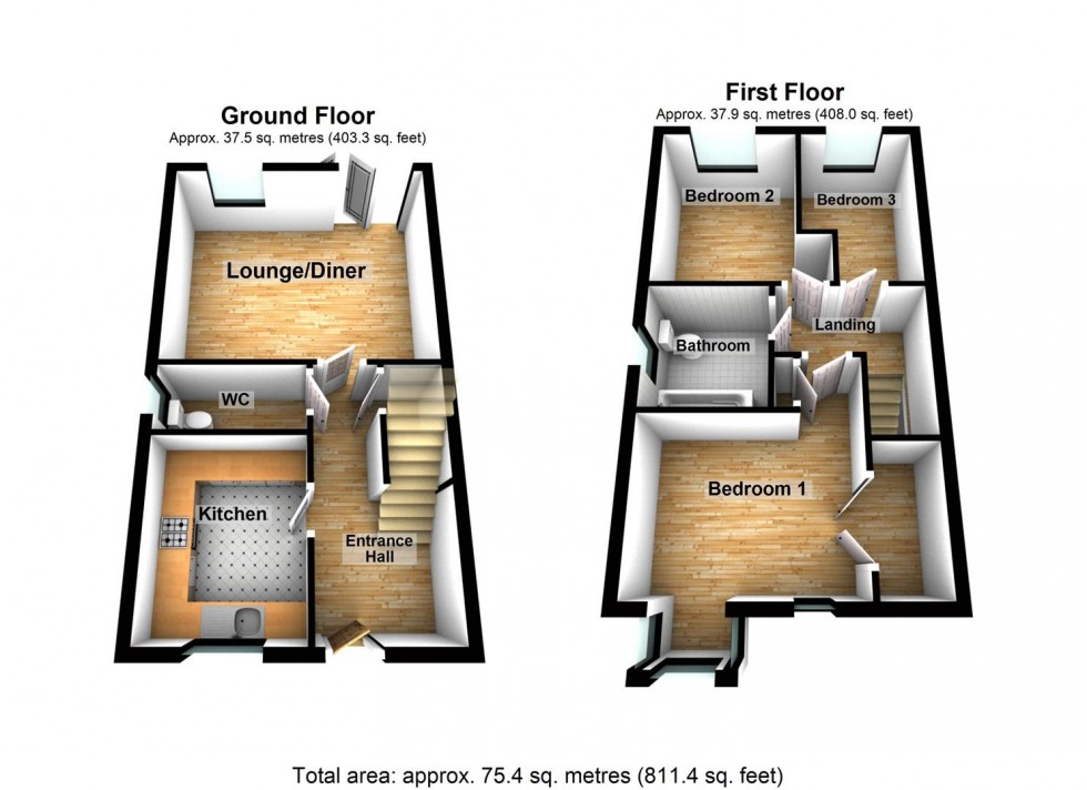 Floorplan for Mars Drive, Wellingborough