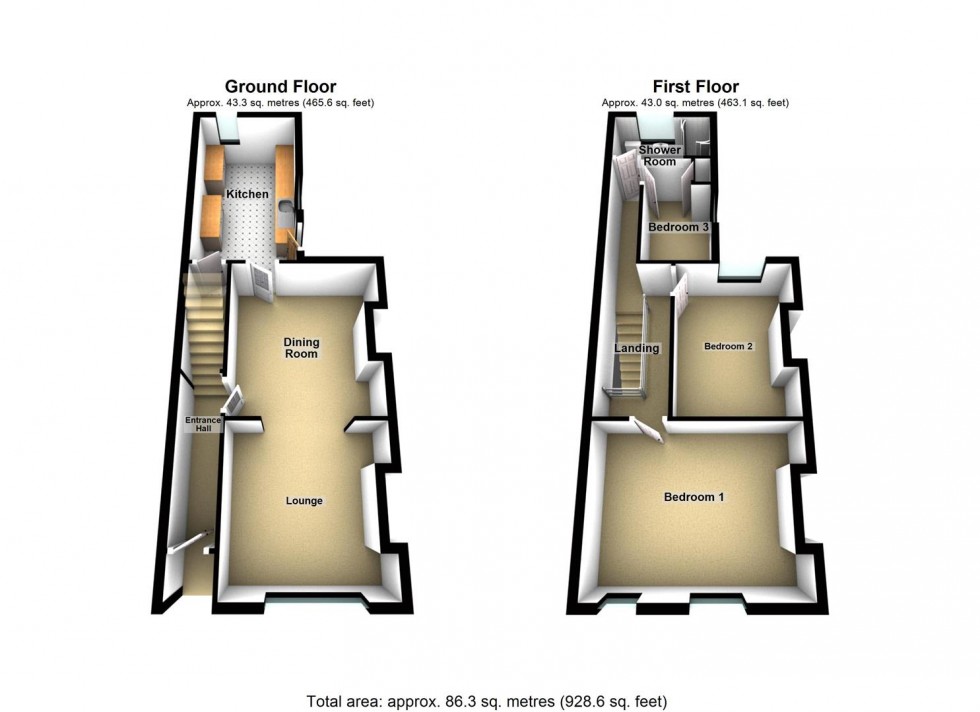 Floorplan for 13 Whitworth Road, Wellingborough