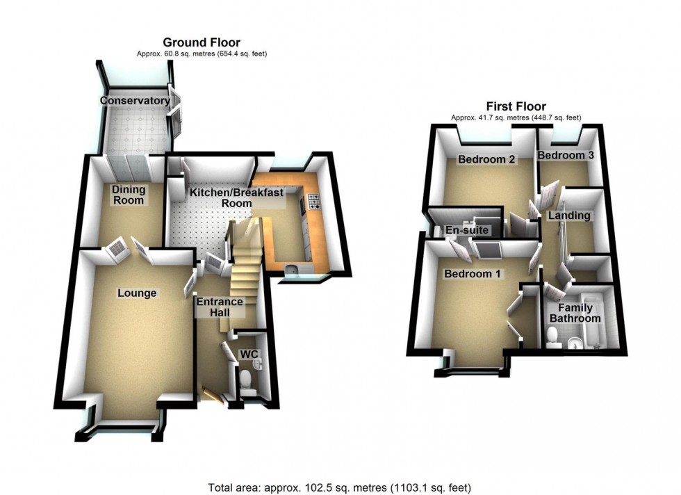 Floorplan for Spencelayh Close, Wellingborough