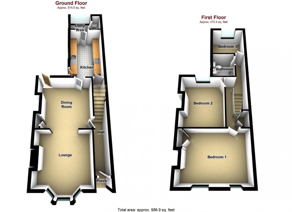 Floorplan for Knox Road, Wellingborough