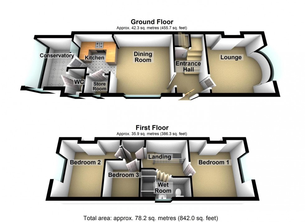 Floorplan for Hillside Road, Wellingborough