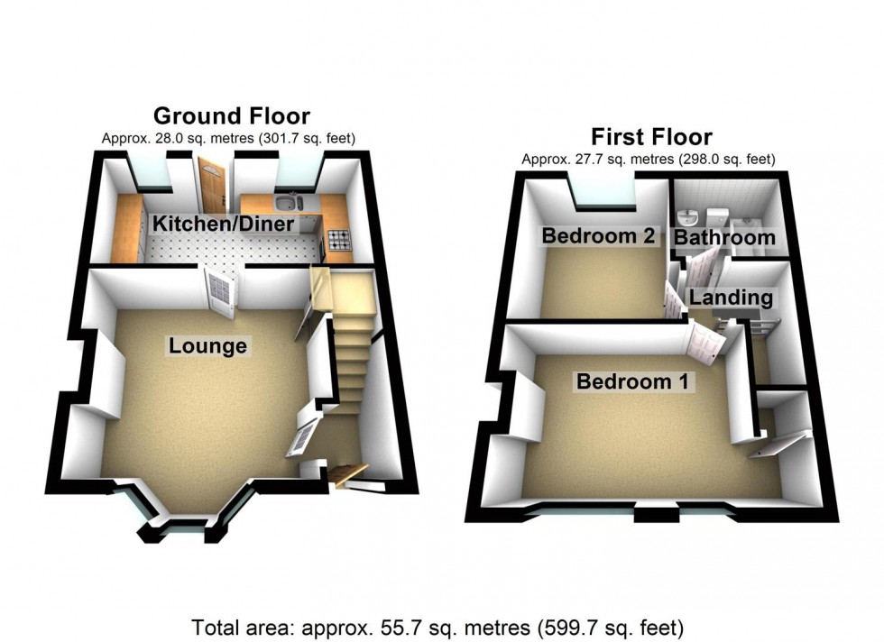 Floorplan for Kingsway, Wellingborough