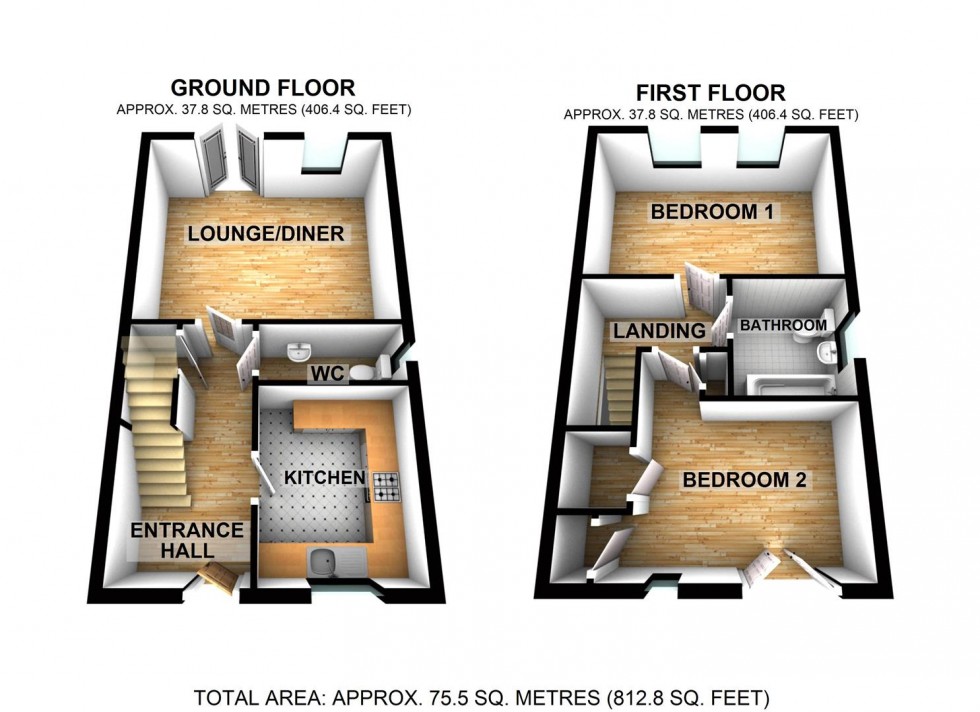 Floorplan for Mars Drive, Wellingborough