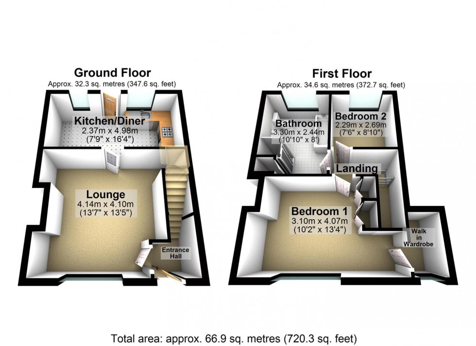 Floorplan for Kingsway, Wellingborough