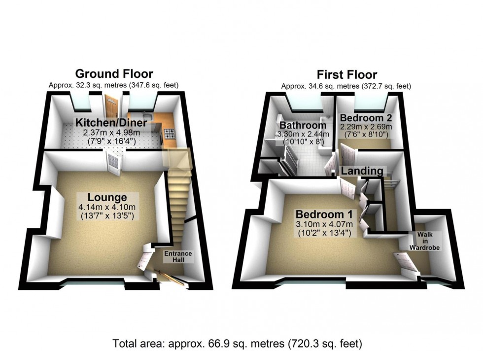 Floorplan for Kingsway, Wellingborough