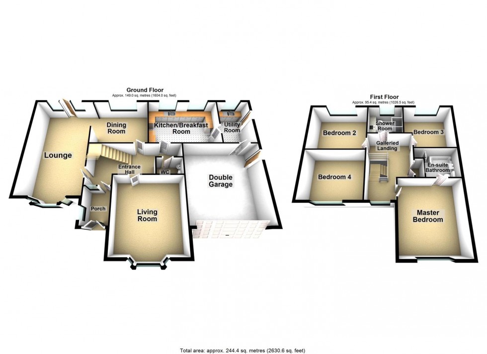 Floorplan for Whitedelves, Wellingborough