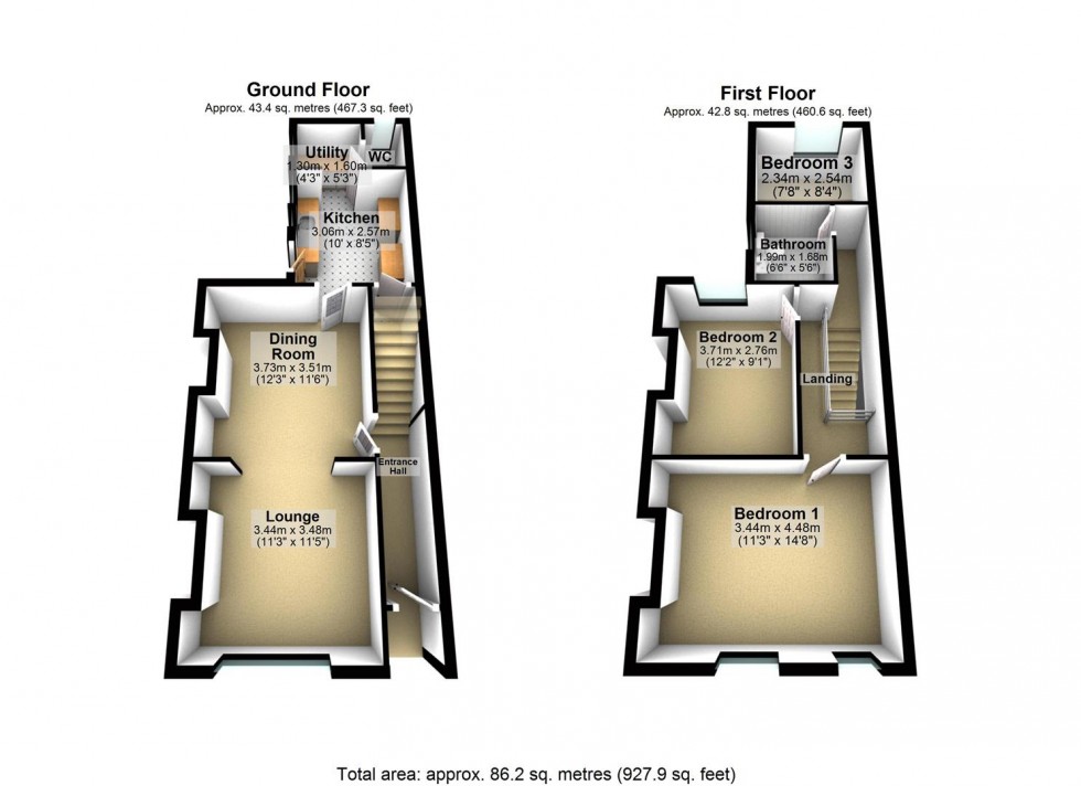 Floorplan for Whitworth Road, Wellingborough