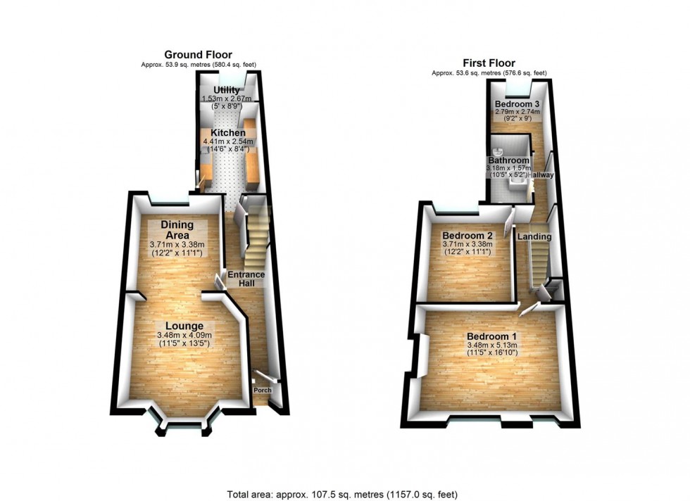 Floorplan for Mill Road, Wellingborough