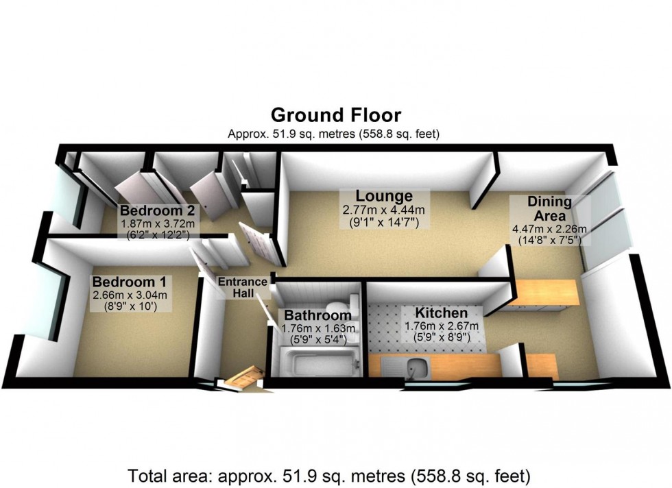 Floorplan for Warren Close, Irchester, Wellingborough