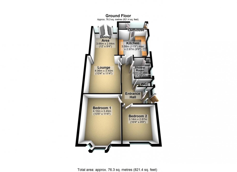 Floorplan for Harvey Road, Wellingborough