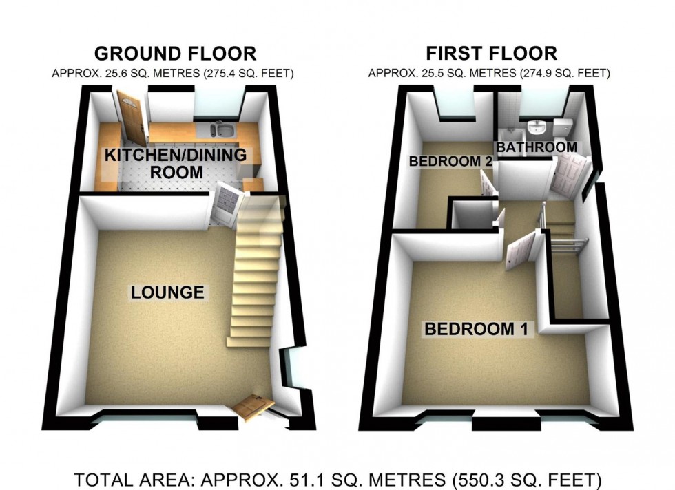 Floorplan for Linnet Close, Wellingborough
