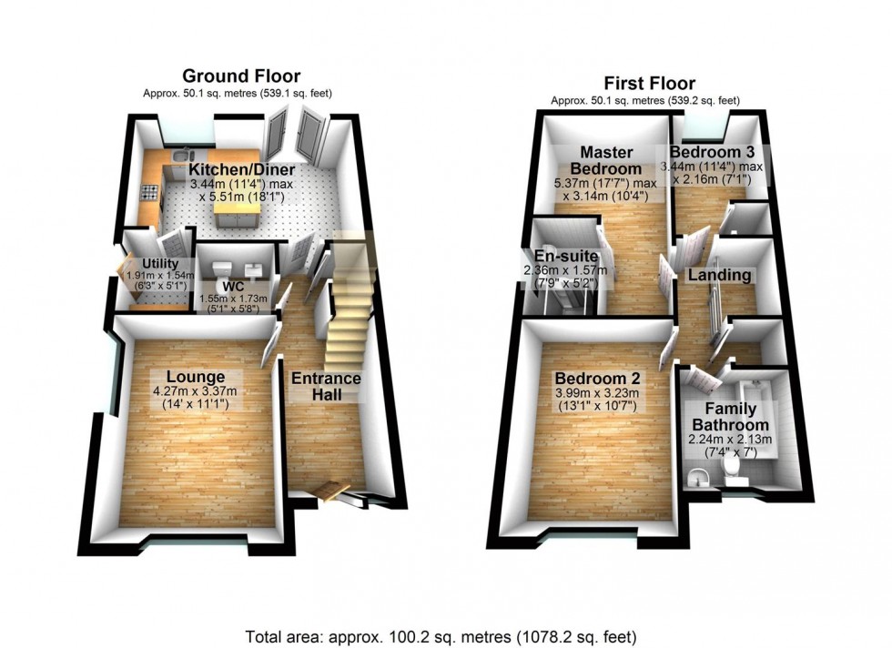 Floorplan for Deeley Close, Wellingborough