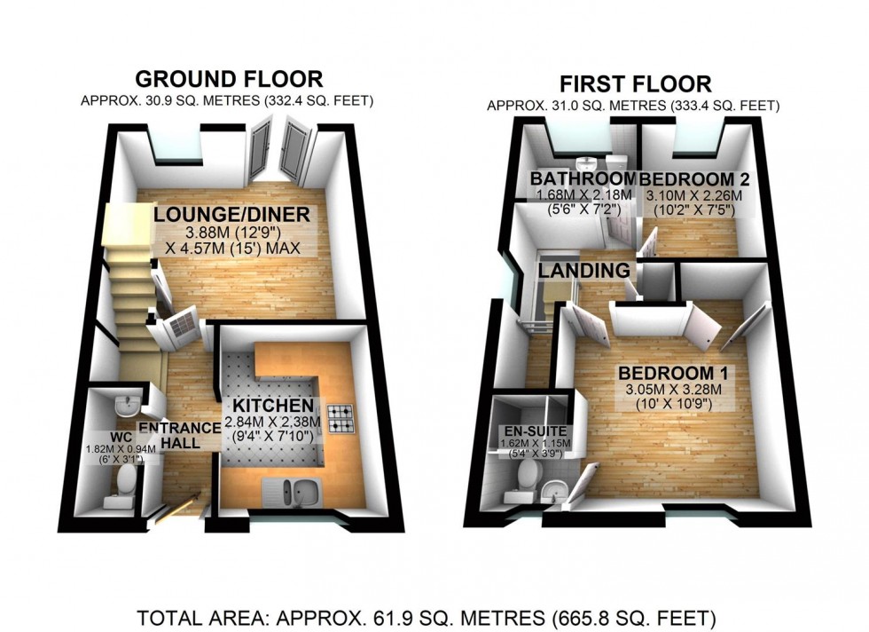 Floorplan for Brook Street East, Wellingborough