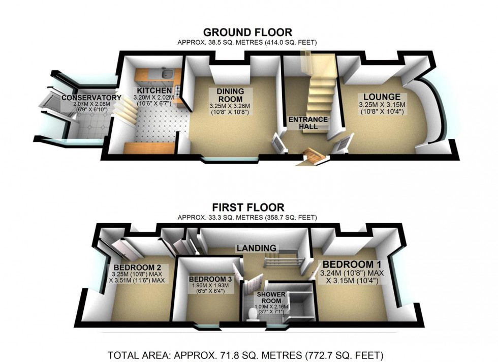 Floorplan for Hillside Road, Wellingborough