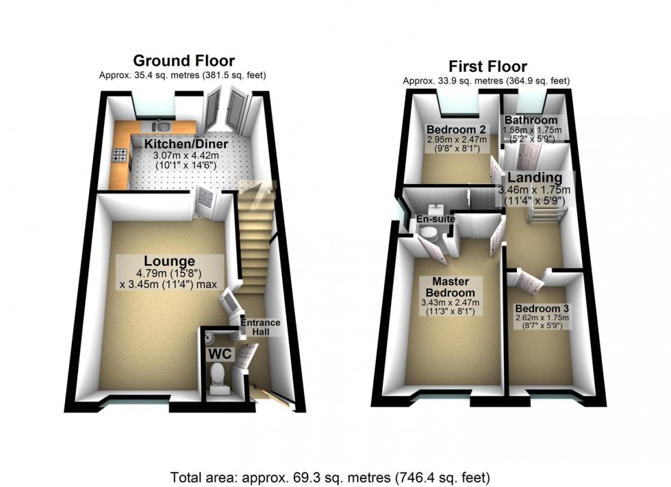 Floorplan for Jupiter Way, Wellingborough