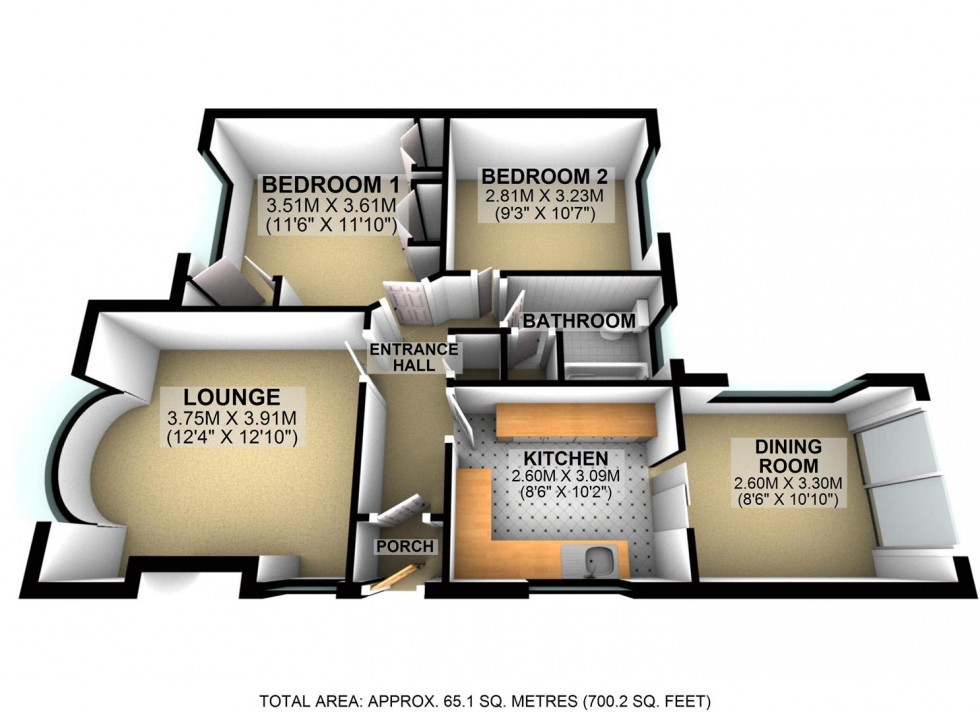 Floorplan for The Headlands, Wellingborough