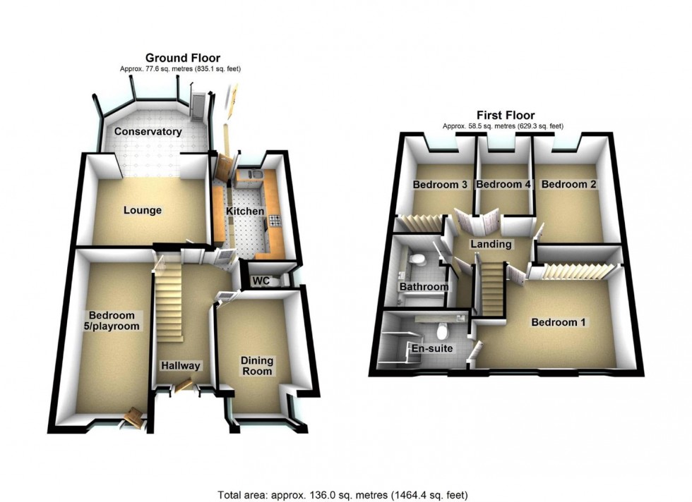 Floorplan for Haddon Close, Wellingborough