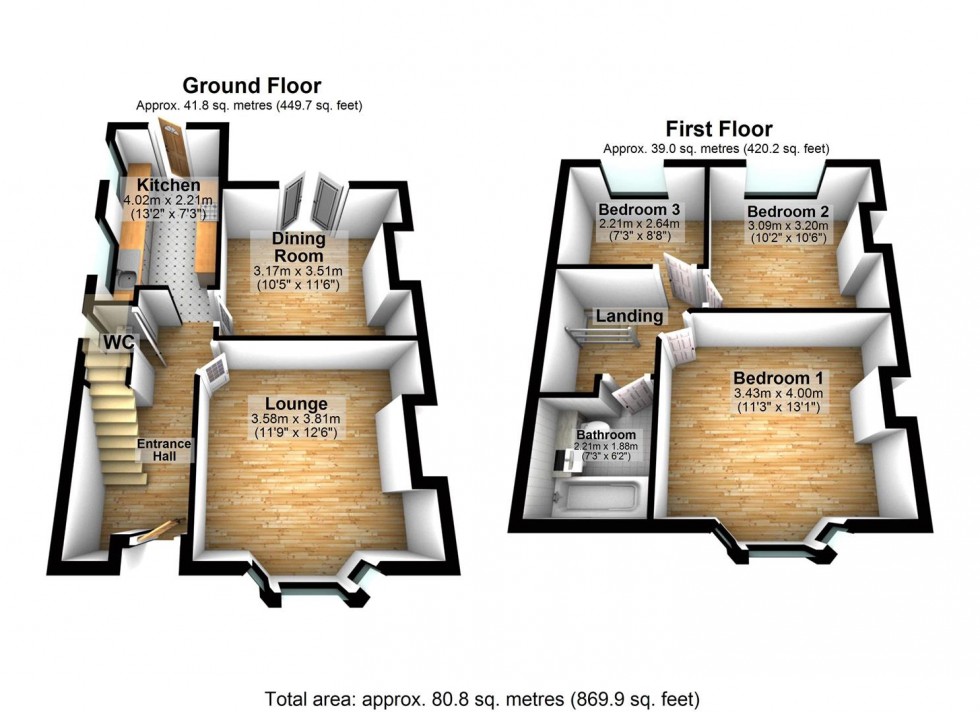 Floorplan for Finedon Road, Wellingborough