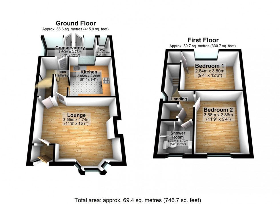 Floorplan for Berrymoor Road, Wellingborough