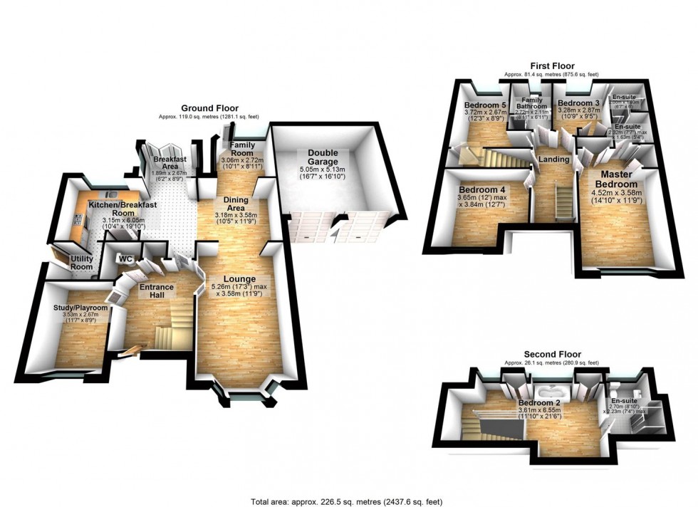 Floorplan for Briarwood Way, Wollaston, Wellingborough