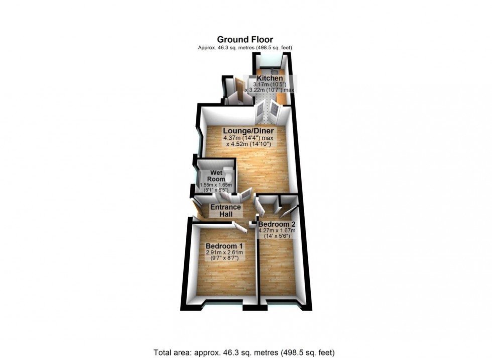 Floorplan for The Willows, Little Harrowden, Wellingborough