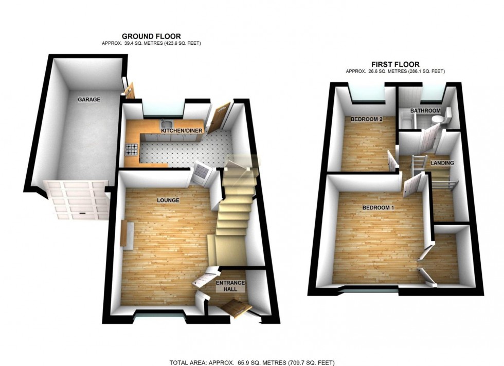 Floorplan for Chatsworth Drive, Wellingborough