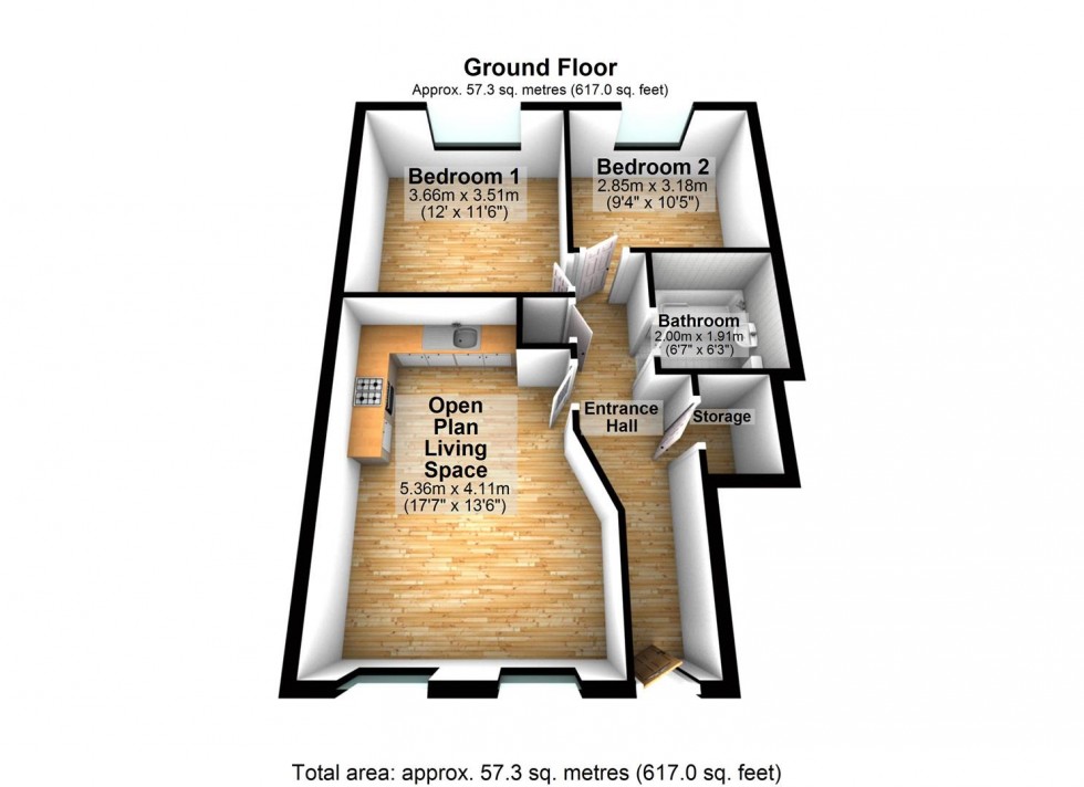 Floorplan for Paling Close, Wellingborough