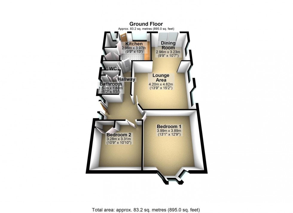 Floorplan for Hardwick Road, Wellingborough