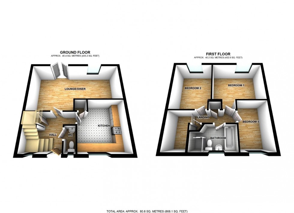 Floorplan for Nightingale Lane, Wellingborough